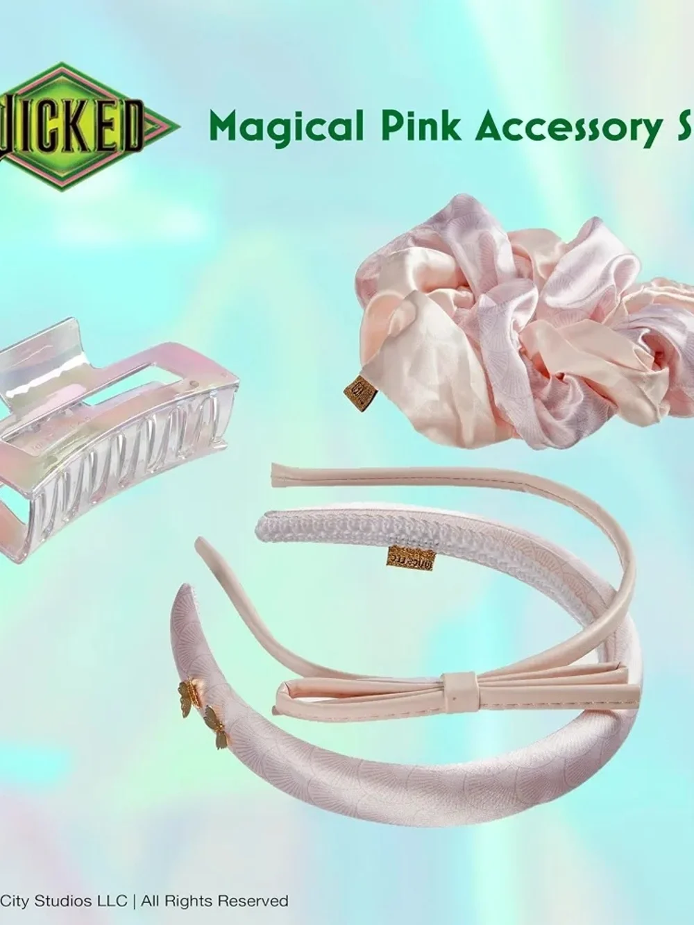 4 pack Scunci x Wicked Pink Hair Accessory Set